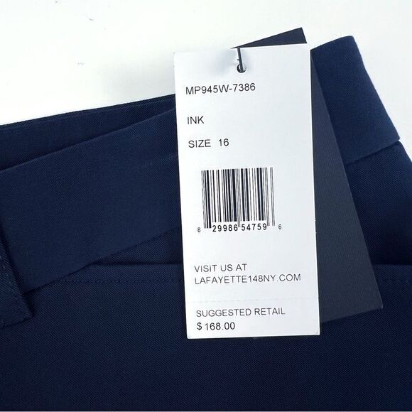 New Lafayette 148 New York Navy Blue Shorts Size 16 - Picture 3 of 6